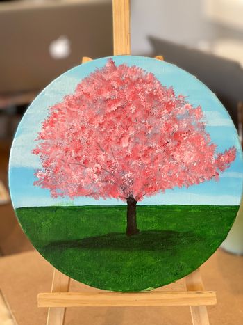 "In Bloom", acrylic
