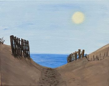 "Beach, please...", acrylic
