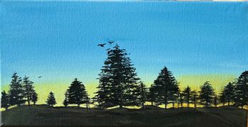 "Here Comes the Sun", acrylic
