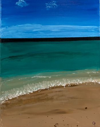 "Blue for Siesta", acrylic

