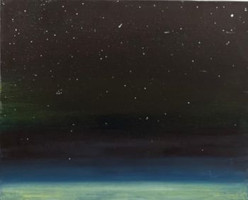 "Above (4am Blues)", acrylic
