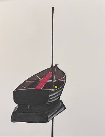 "No Wind", acrylic, marker
