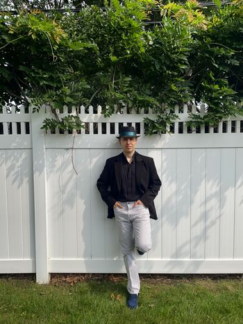 Holding up a fence.
