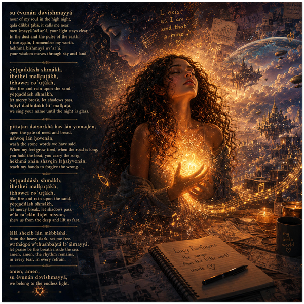 Endless light (ancient aramaic our father/english lyrics in the picture) - Fine Art Poster