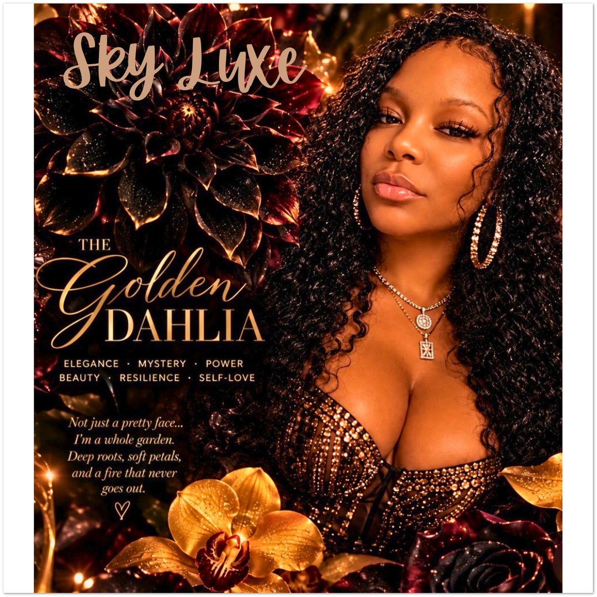 The Golden Dahlia - Fine Art Poster