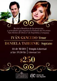 Iván Gancedo y Daniela Tabernig en Concierto a beneficio de la Orden de San Agustín