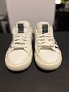  PRE-OWNED FAIR Versace Men's size 10 White/Black Low Top Lace Up Athletic Sneakers Logo Casual  