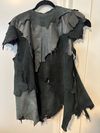 KRISTINA DESIGN HOST-83 Distressed Tattered Costume Vest Gray/Black Original