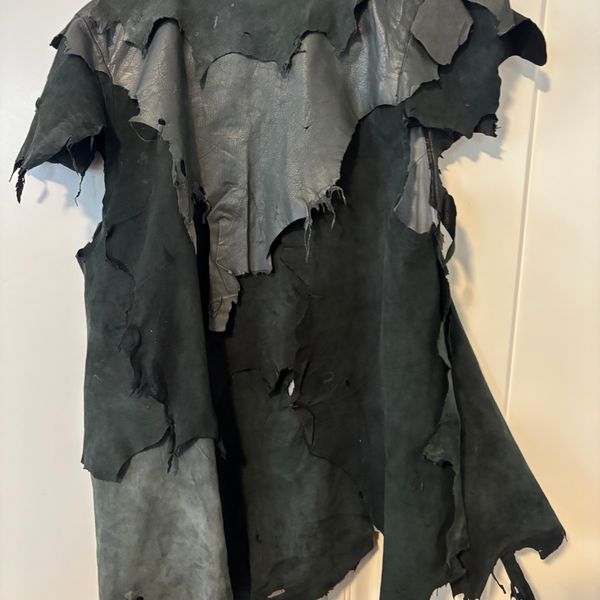 KRISTINA DESIGN HOST-83 Distressed Tattered Costume Vest Gray/Black Original