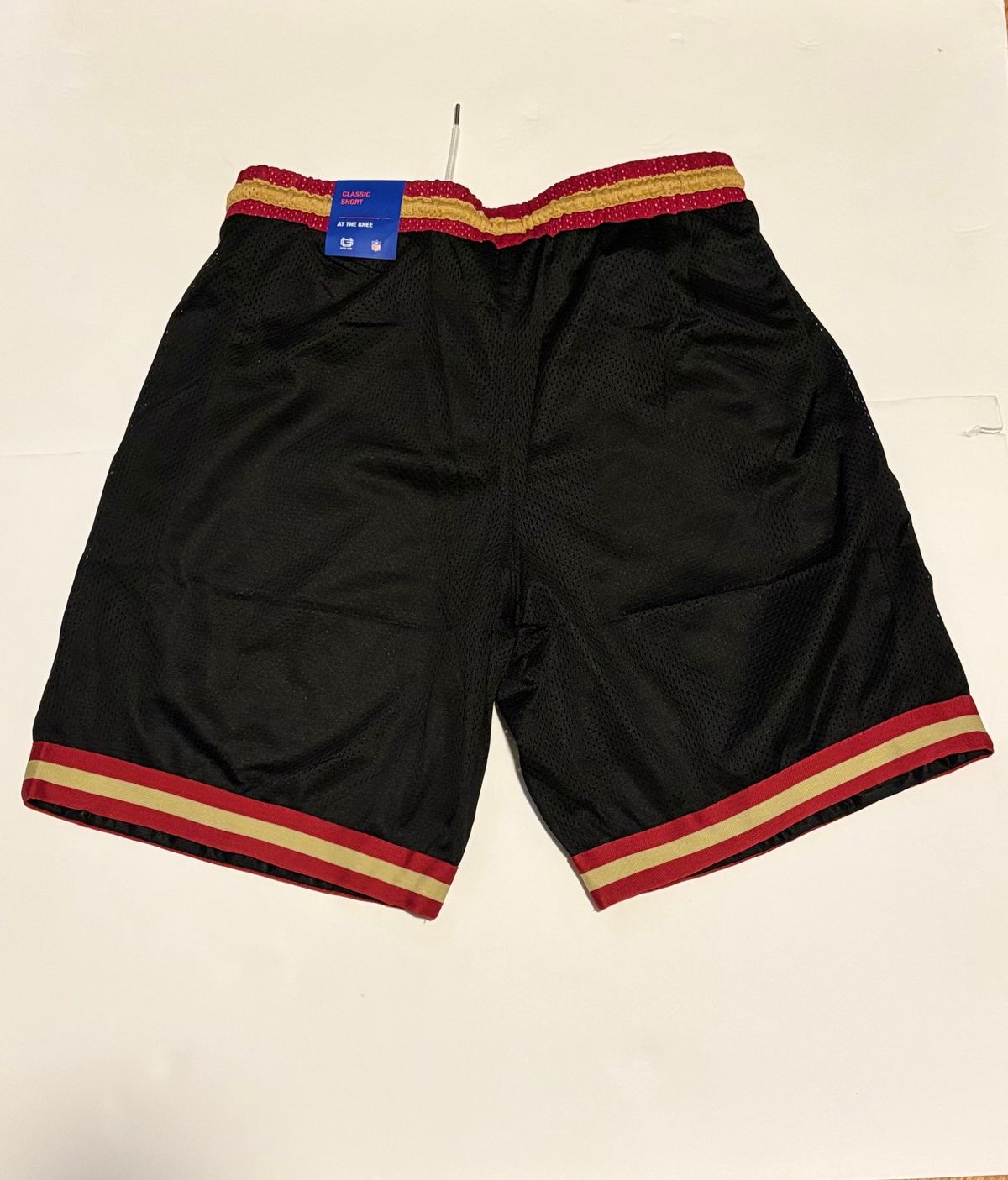 San Francisco 49ers Black Mesh Shorts Drawstring Men’s Size M