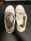  PRE-OWNED FAIR Versace Men's size 10 White/Black Low Top Lace Up Athletic Sneakers Logo Casual  
