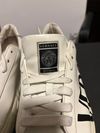  PRE-OWNED FAIR Versace Men's size 10 White/Black Low Top Lace Up Athletic Sneakers Logo Casual  