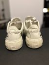  PRE-OWNED FAIR Versace Men's size 10 White/Black Low Top Lace Up Athletic Sneakers Logo Casual  