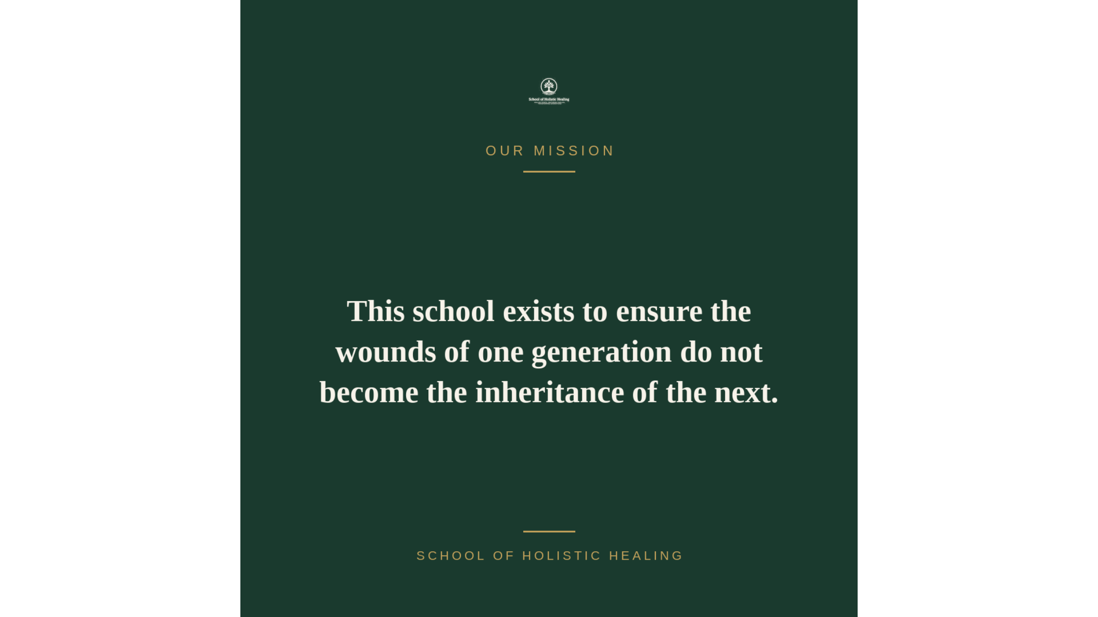 The school of holistic healing