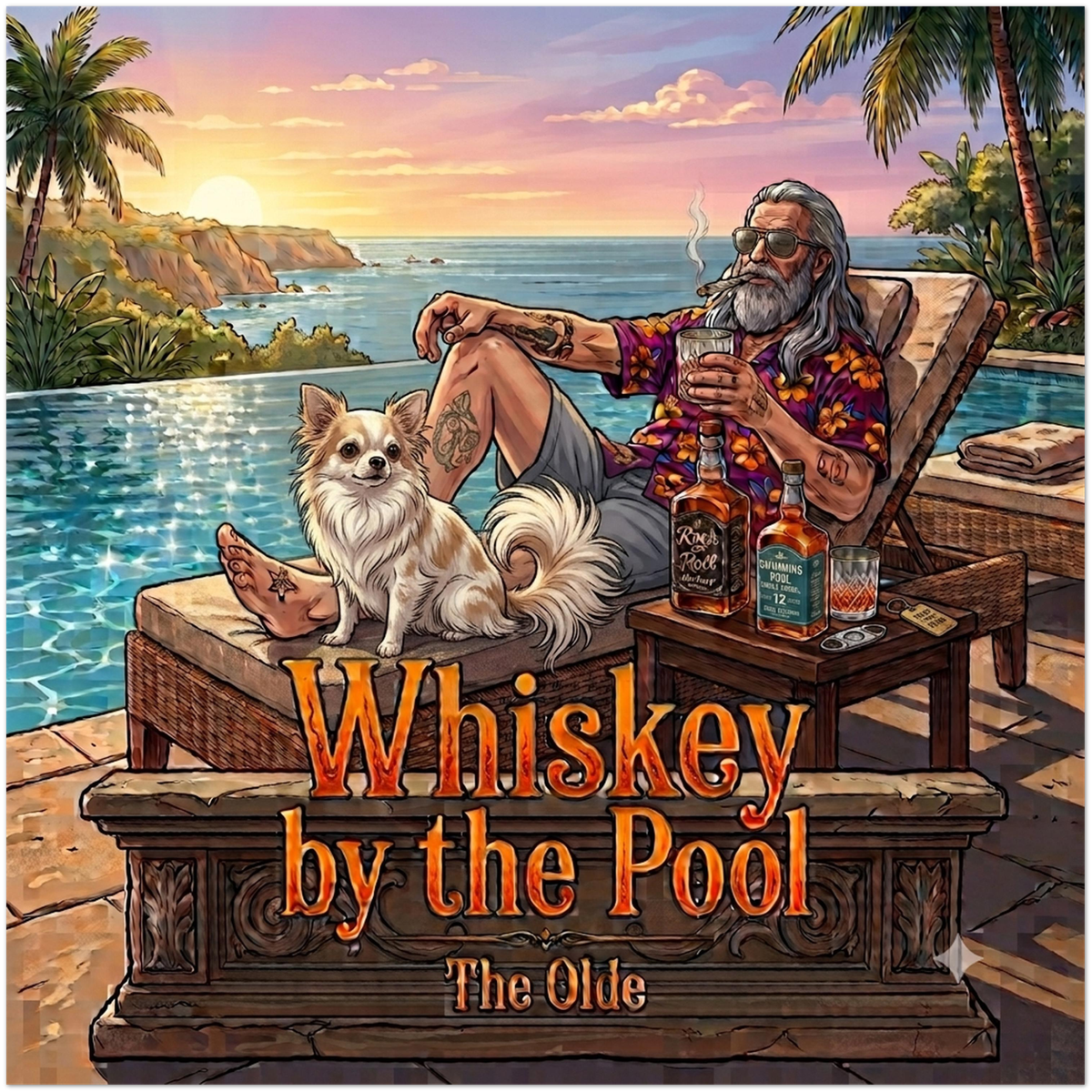 Whiskey By The Pool - Fine Art Poster