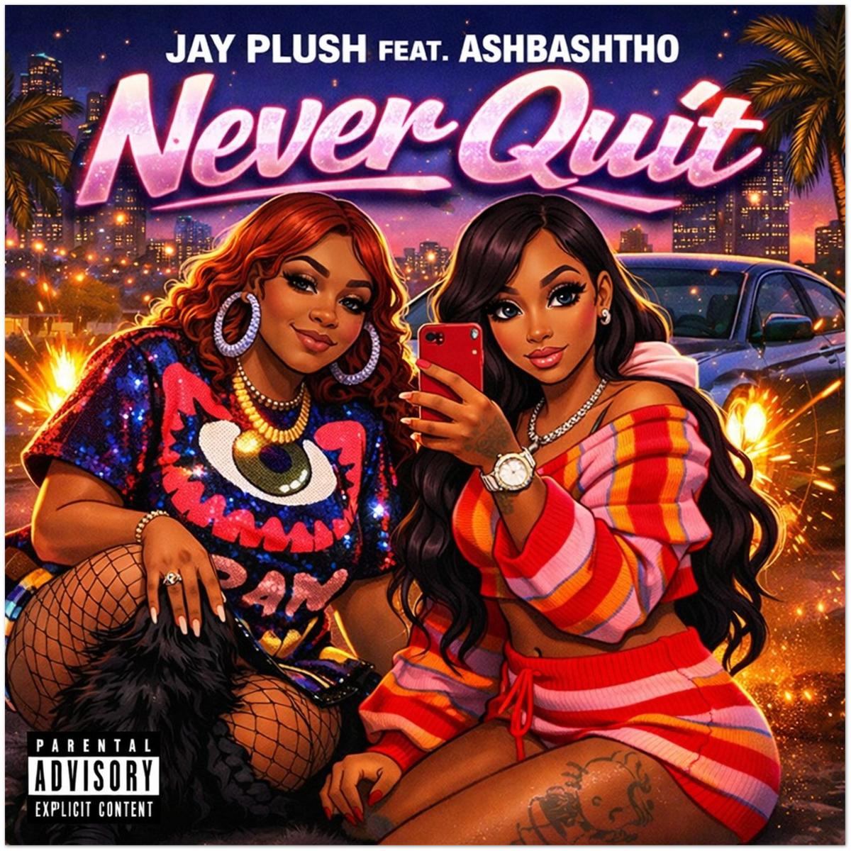 Never Quit (feat. Ashbashtharapper) - Fine Art Poster