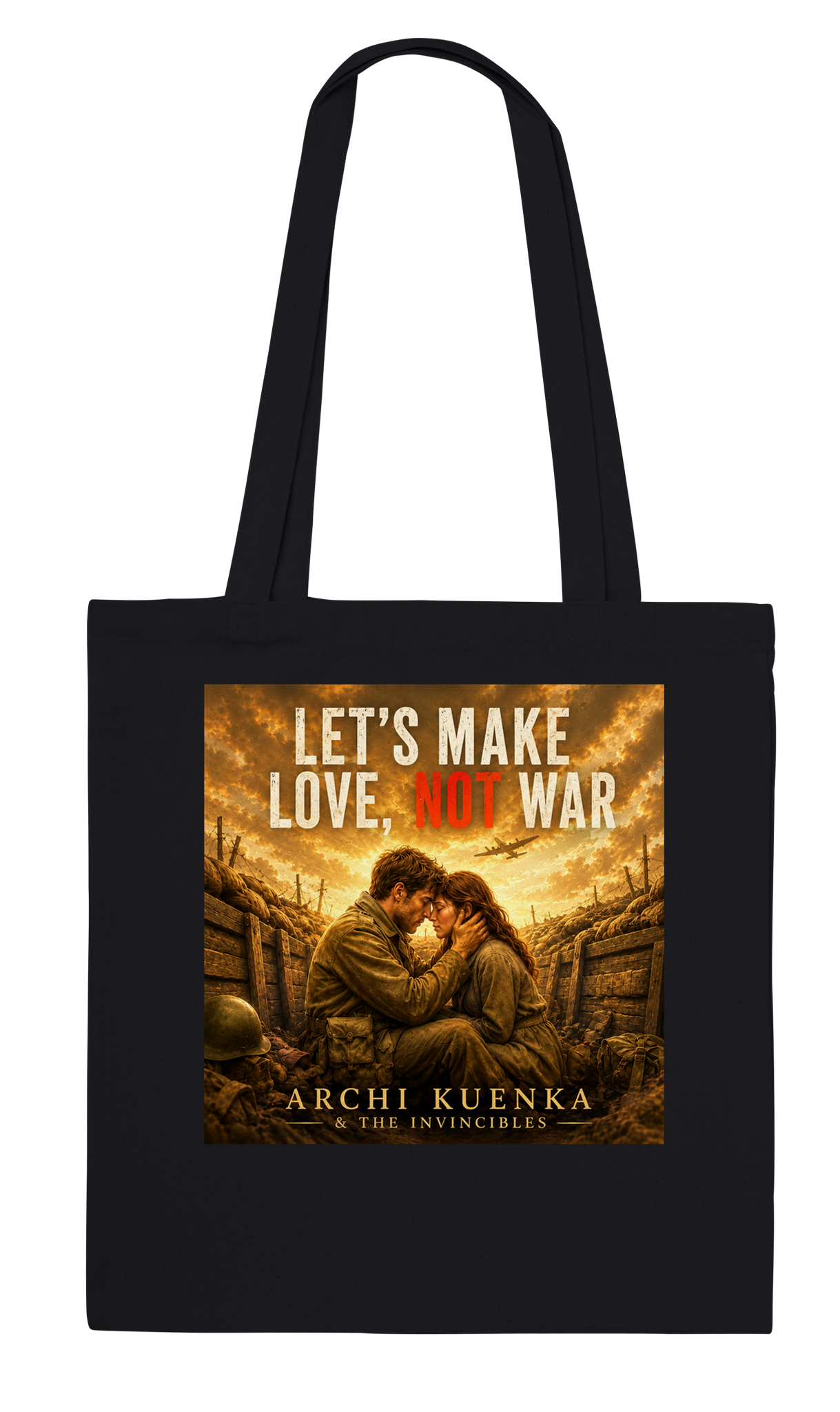 Let&#39;s Make Love, Not War - Tote bag