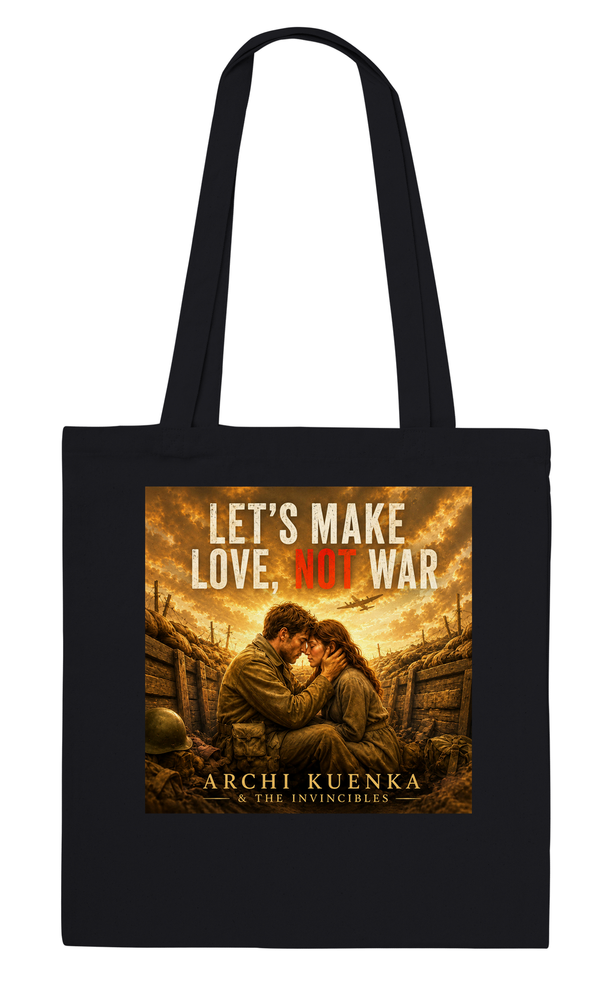 Let's Make Love, Not War - Tote bag