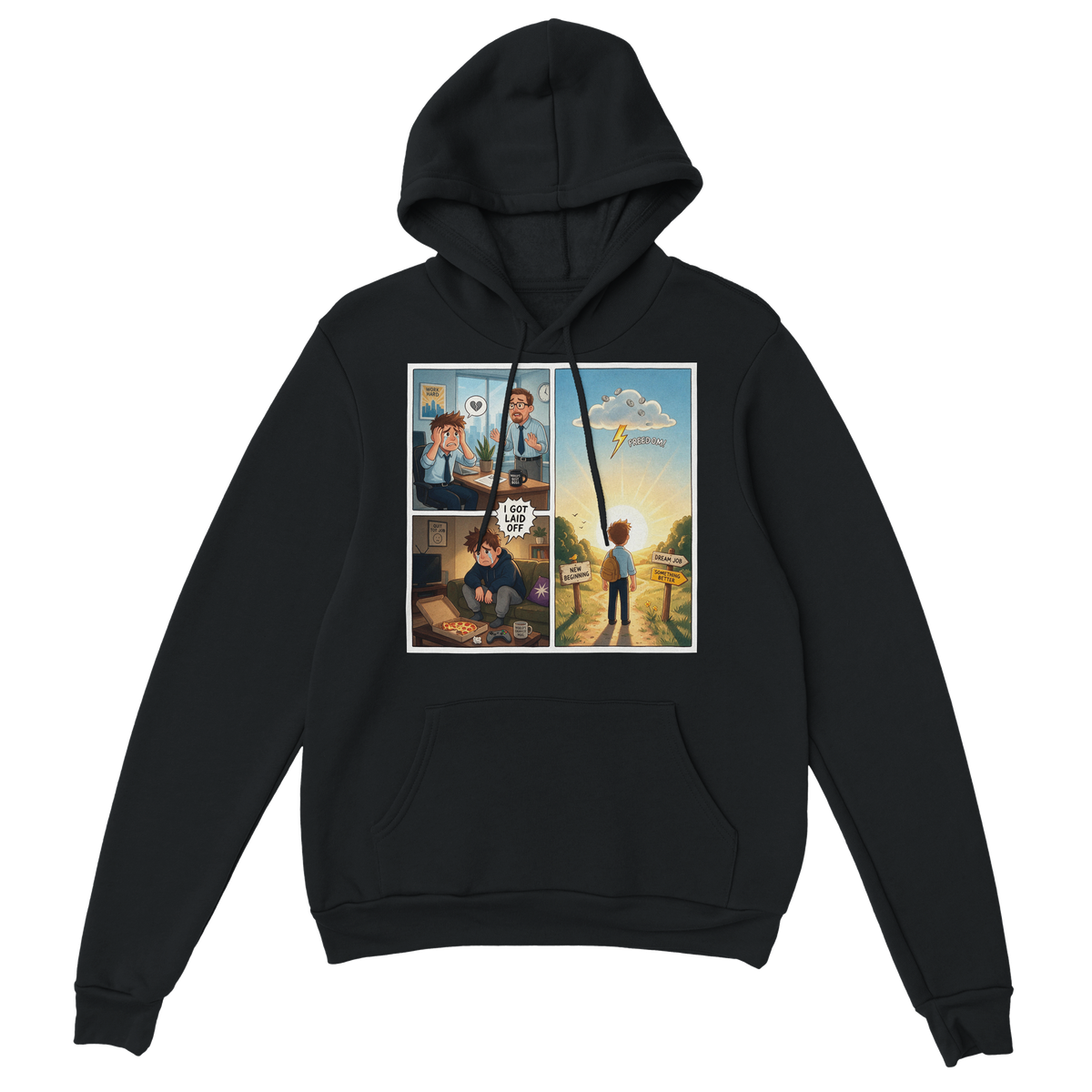 LAID OFF IN 2009 (NO CORPORATE BEATS) - Classic Unisex Pullover Hoodie
