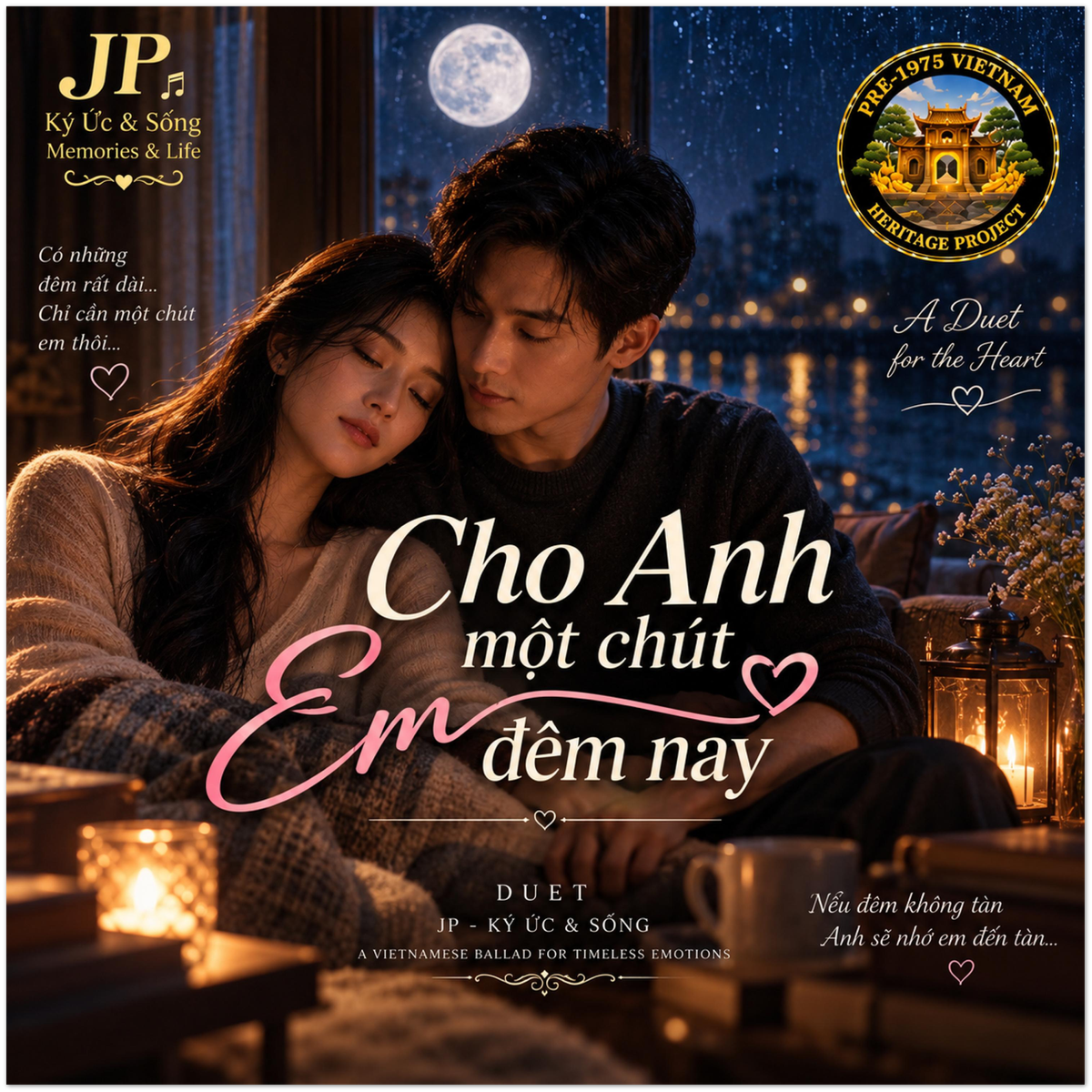 CHO ANH MỘT CHÚT EM ĐÊM NAY (Duet) - Fine Art Poster