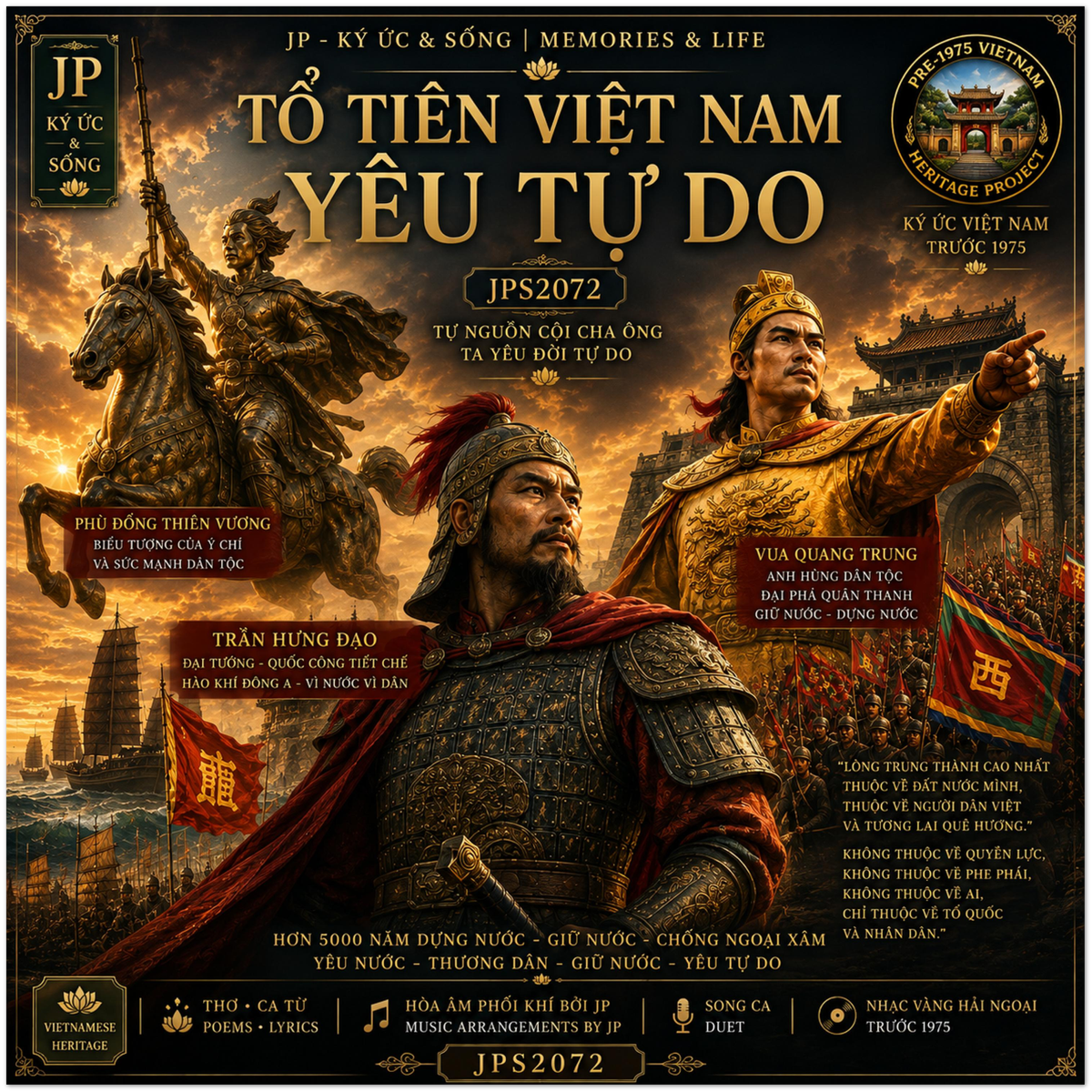 TỔ TIÊN VIỆT NAM YÊU TỰ DO - Fine Art Poster