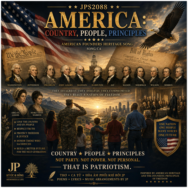 AMERICA: COUNTRY, PEOPLE, PRINCIPLES - Fine Art Poster