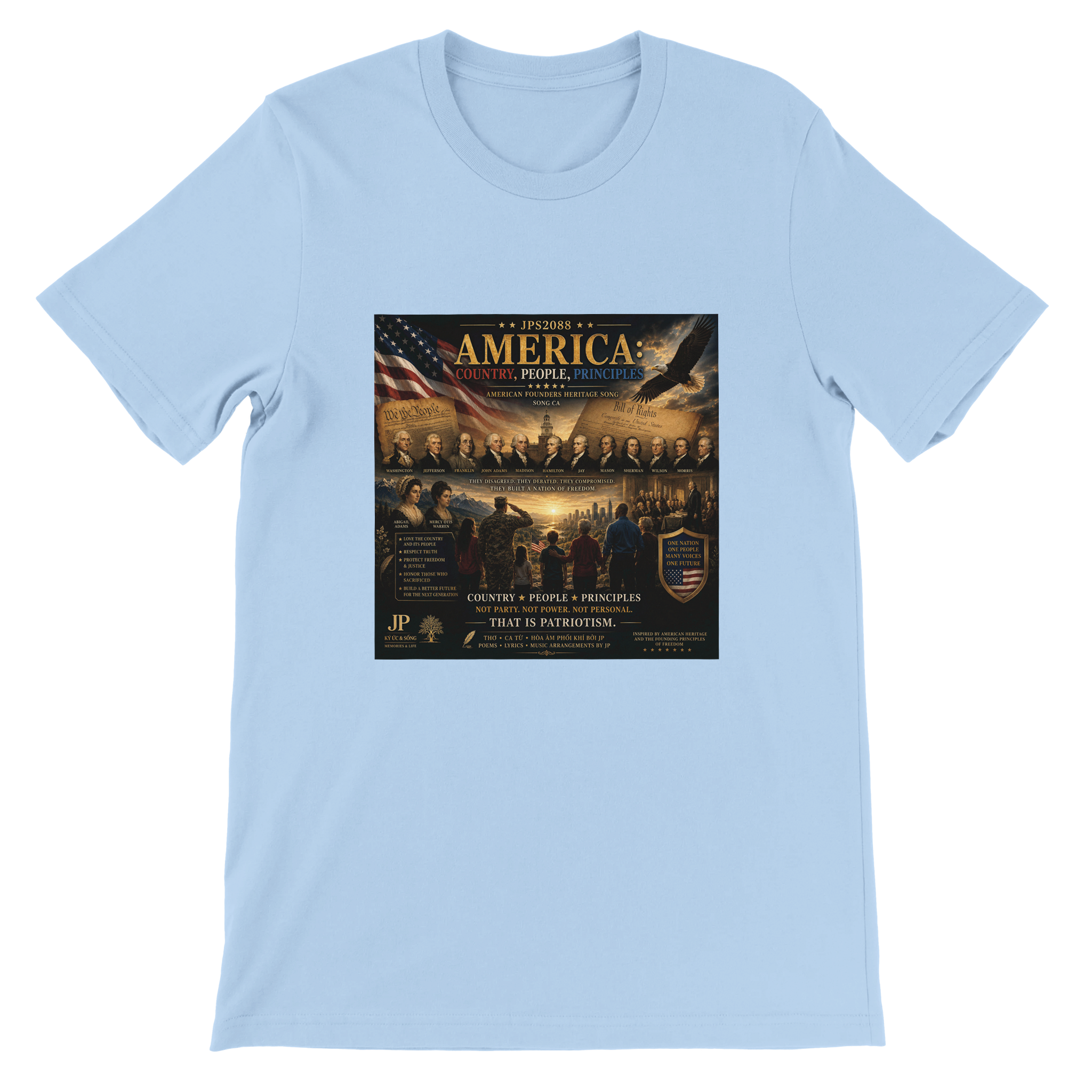 AMERICA: COUNTRY, PEOPLE, PRINCIPLES - Unisex T-Shirt