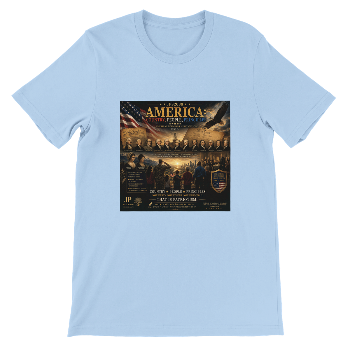 AMERICA: COUNTRY, PEOPLE, PRINCIPLES - Unisex T-Shirt