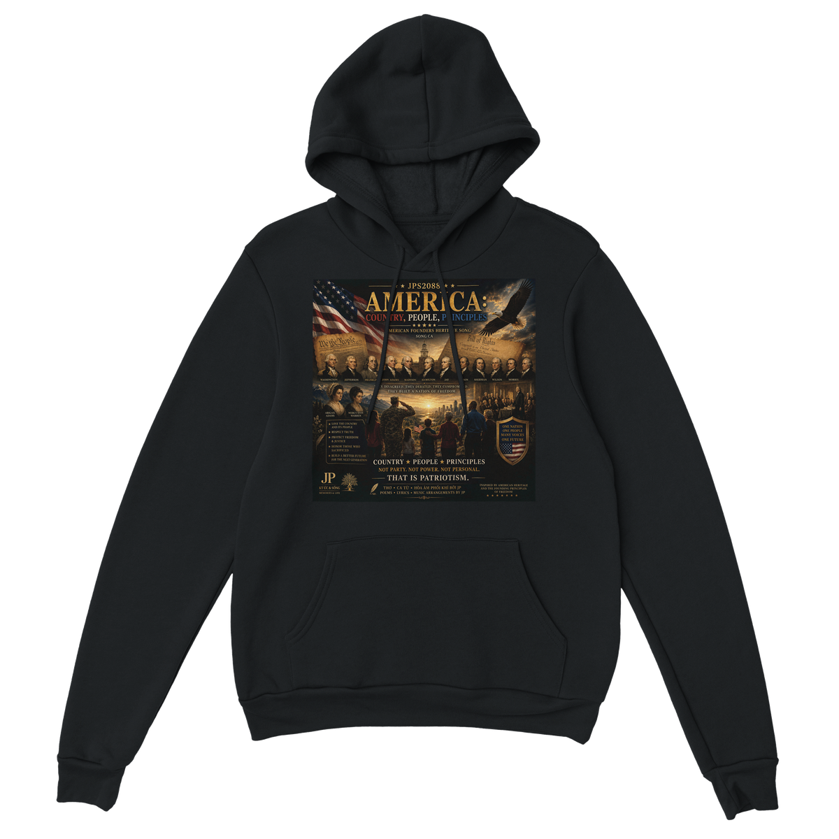 AMERICA: COUNTRY, PEOPLE, PRINCIPLES - Classic Unisex Pullover Hoodie