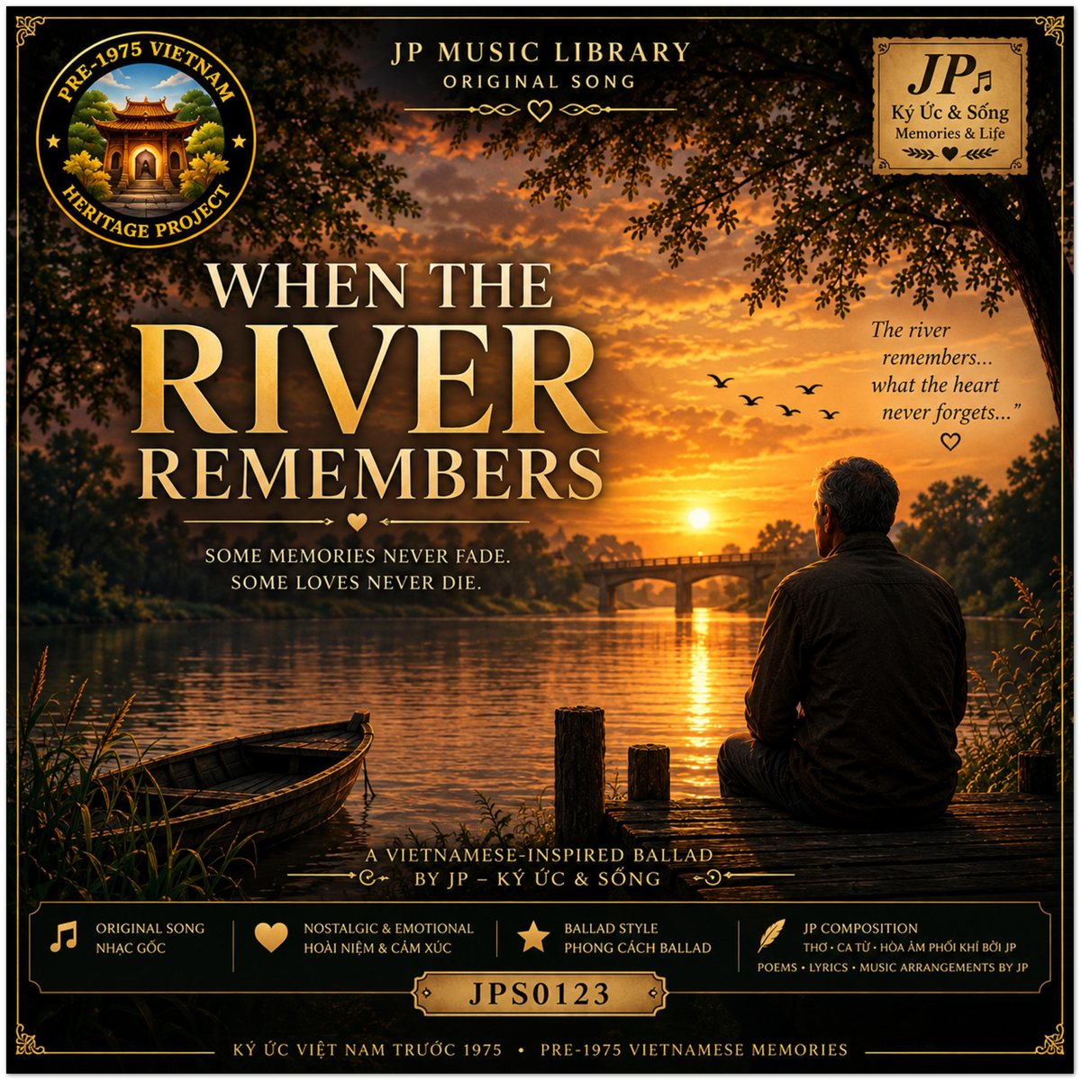 WHEN THE RIVER REMEMBERS (Male Solo) - Fine Art Poster