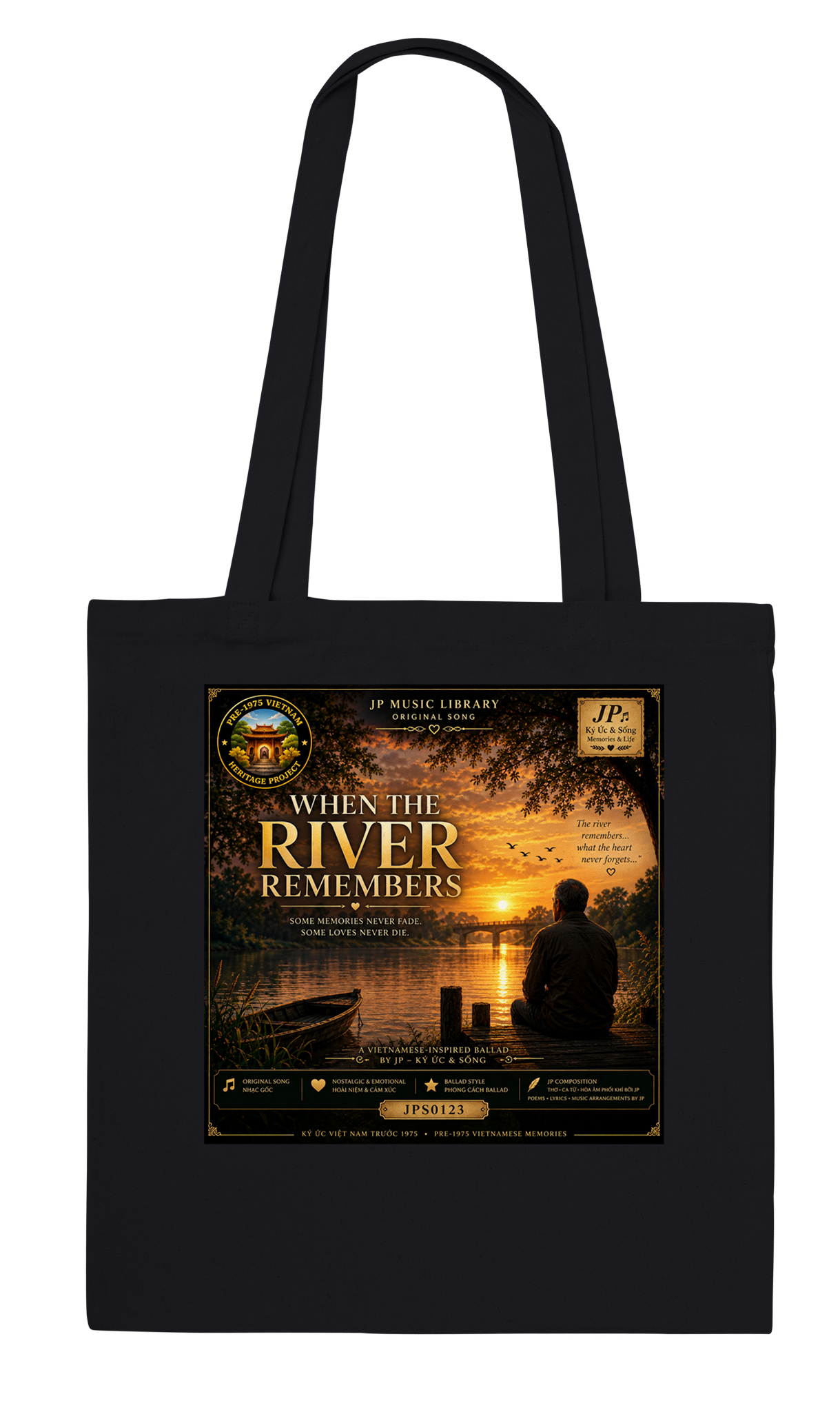 WHEN THE RIVER REMEMBERS (Male Solo) - Tote bag