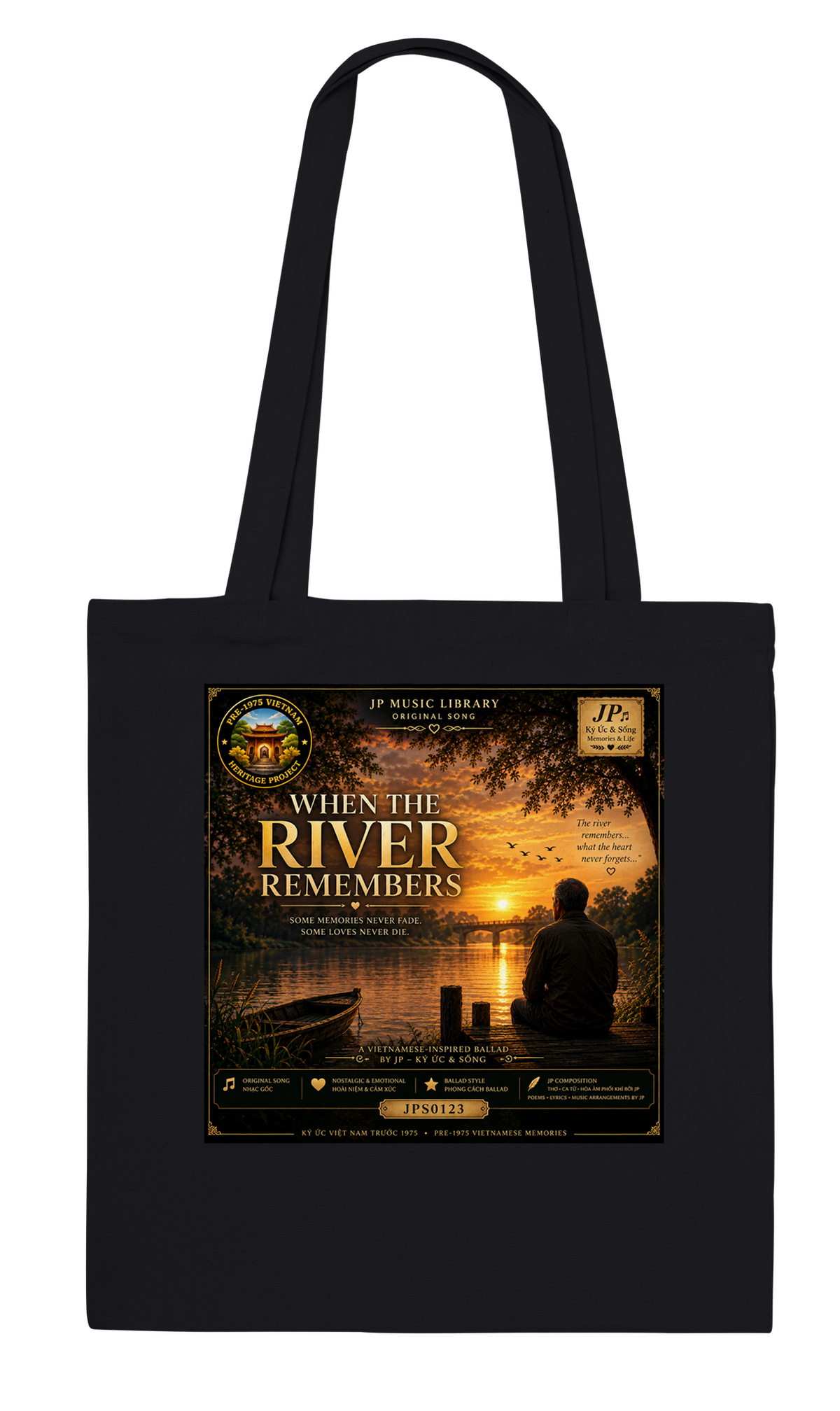 WHEN THE RIVER REMEMBERS (Male Solo) - Tote bag