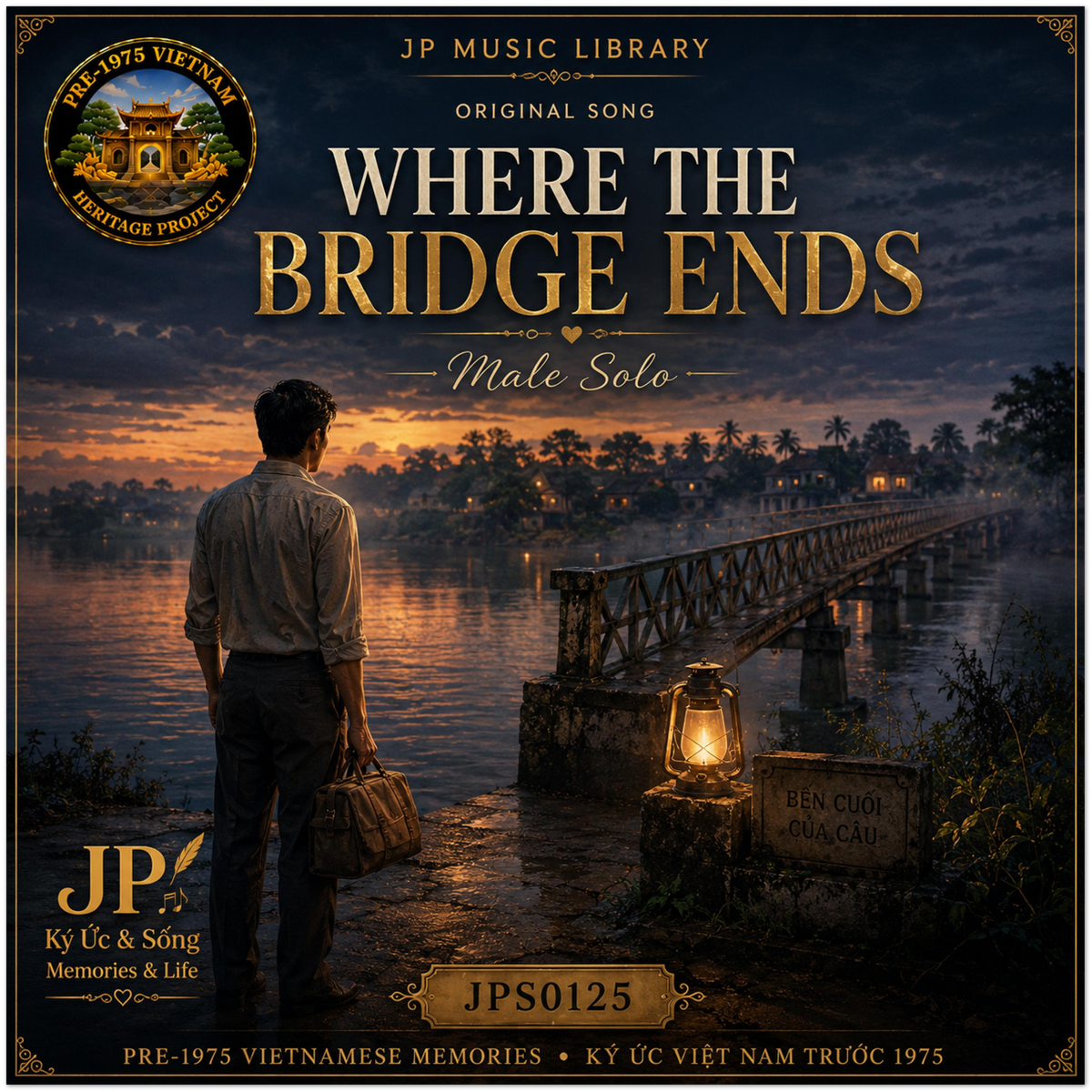 WHERE THE BRIDGE ENDS (Male Solo) - Fine Art Poster