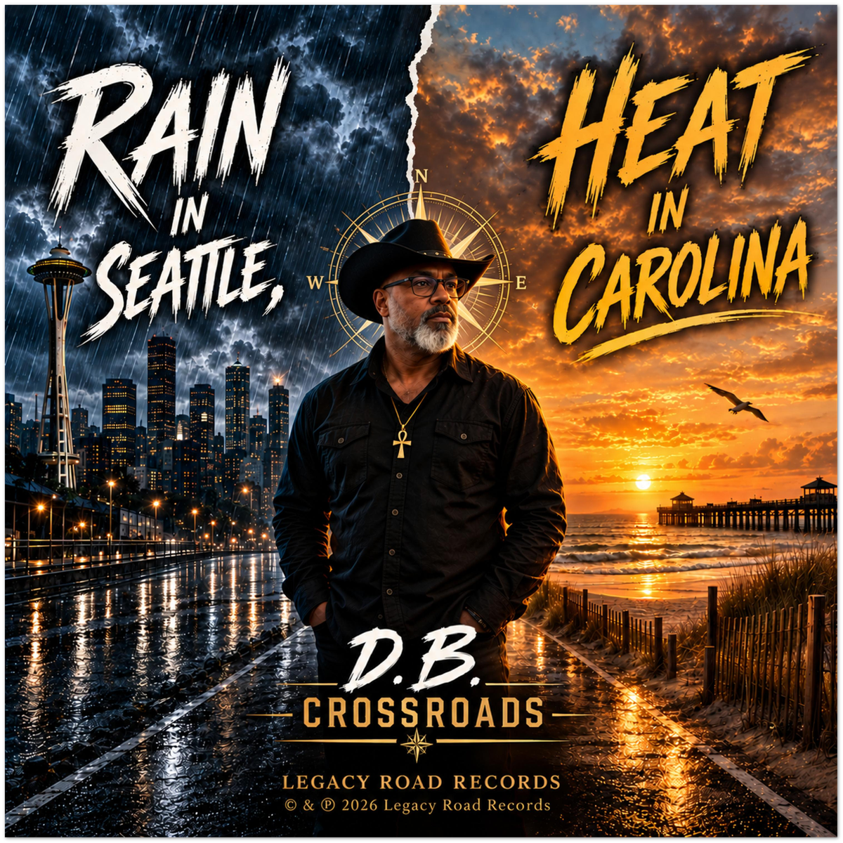 Rain in Seattle, Heat in Carolina - Fine Art Poster