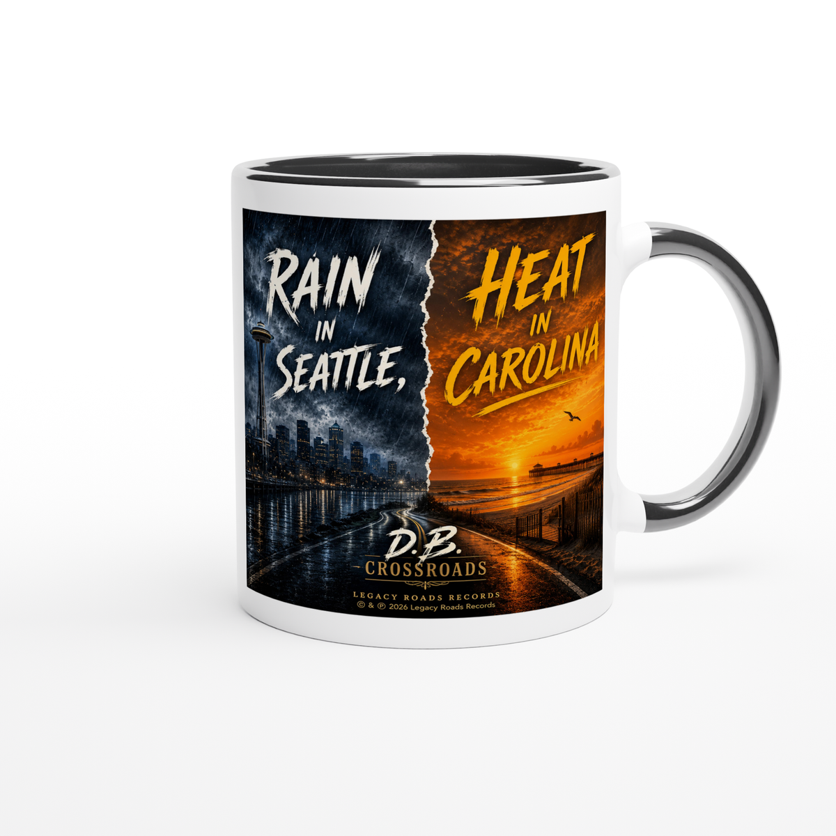 Rain In Seattle, Heat In Carolina - Ceramic Mug