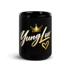 Yung Luv Signature Crown & Heart Black Glossy Mug