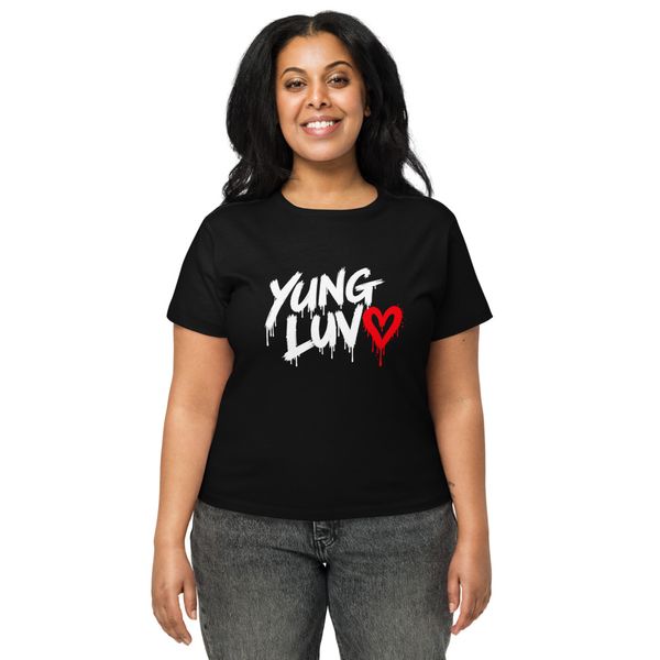 Yung Luv Drip Heart Women’s High-Waisted Tee