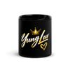 Yung Luv Signature Crown & Heart Black Glossy Mug