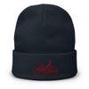 After Hours Embroidered Knit Beanie — Yung Luv