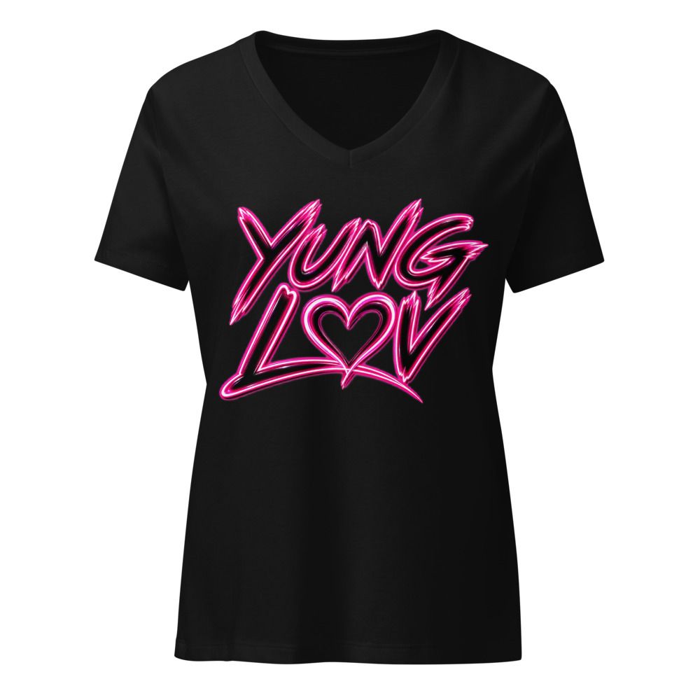 Yung Luv – Pink Signature V-Neck Tee