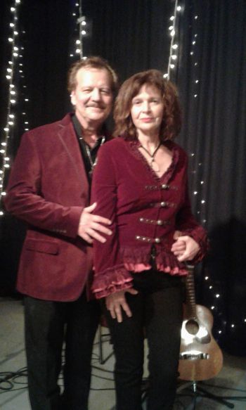 Smokey and Alejandra after playing a show
