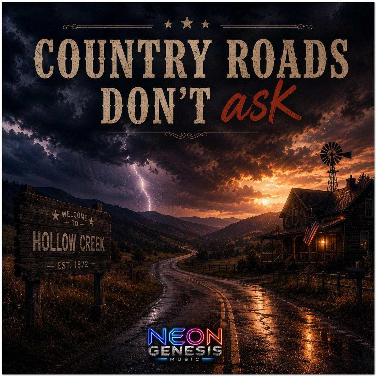 Country Roads Don't Ask - Fine Art Poster
