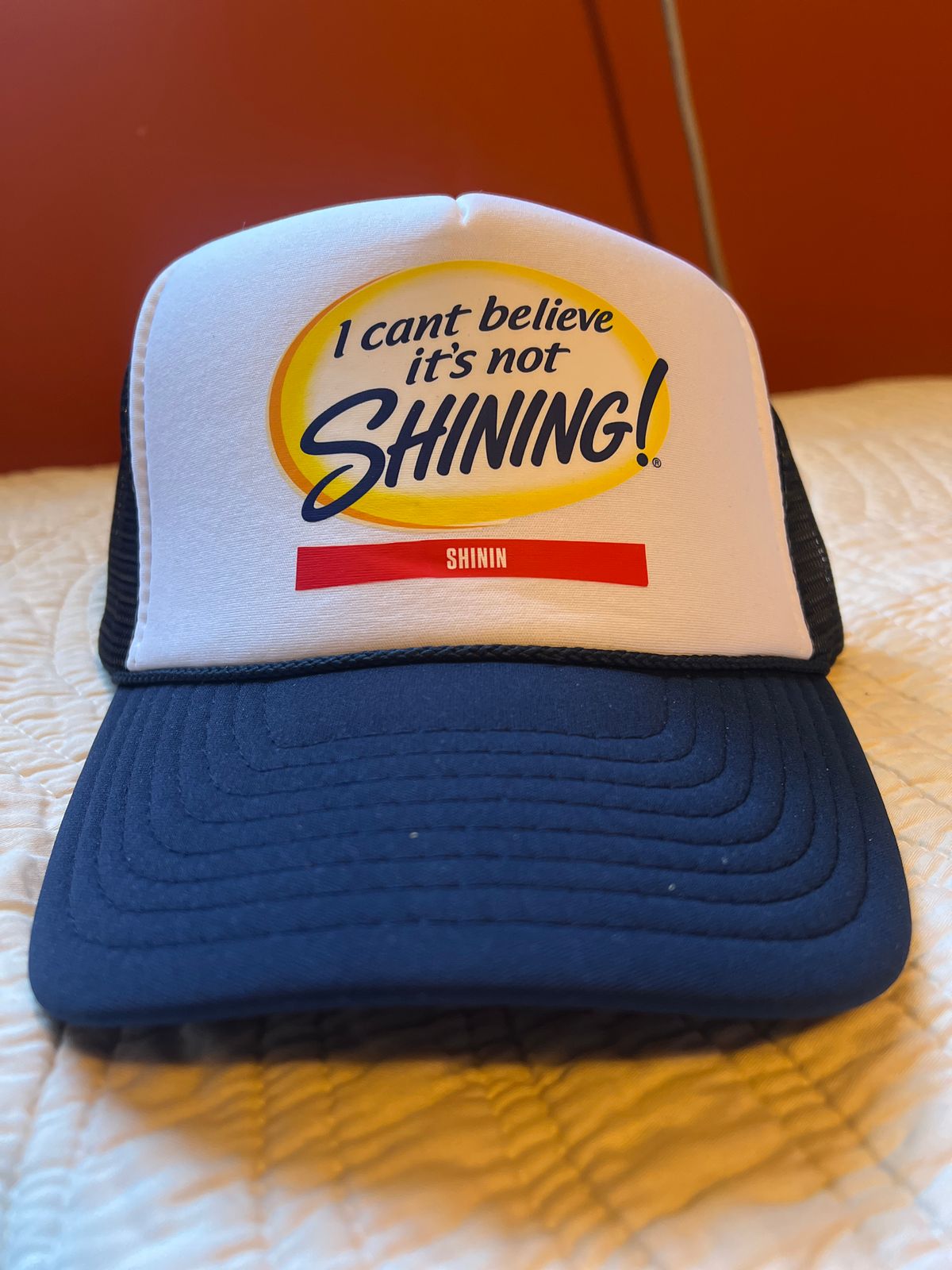 I Can't Believe It's Not Shining! Trucker Hat (Navy Blue)