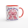 GLOSSY PEARL MUG - WE PRAISE YOUR NAME (Breast Cancer Overcomer Edition) 