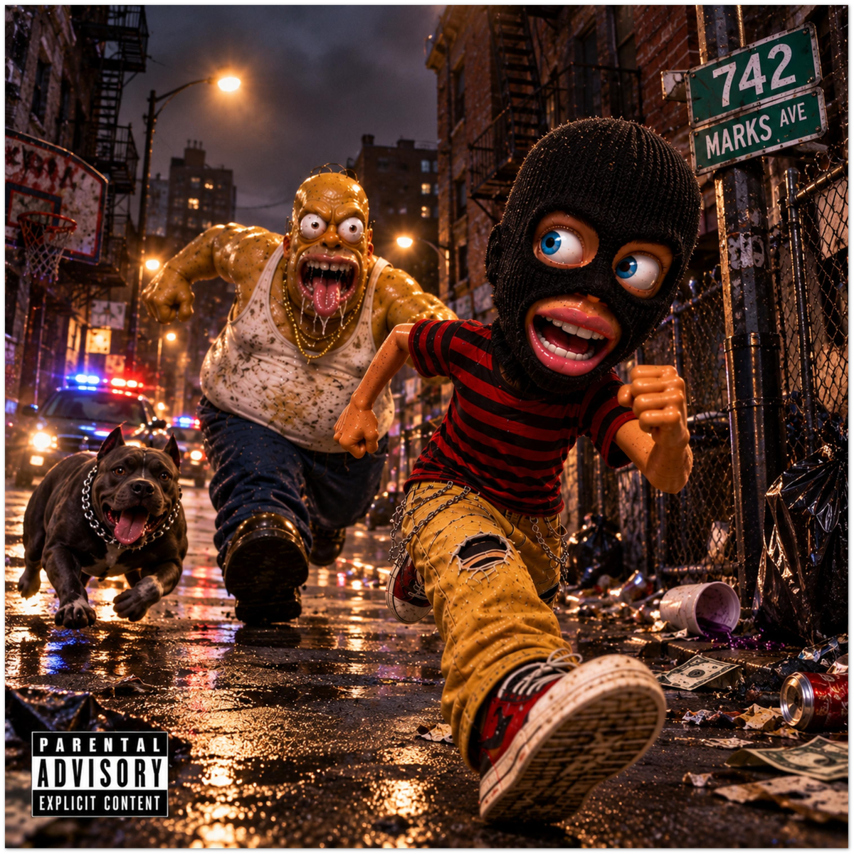 Homer Let The Barts Out (Hood Edition) - Fine Art Poster