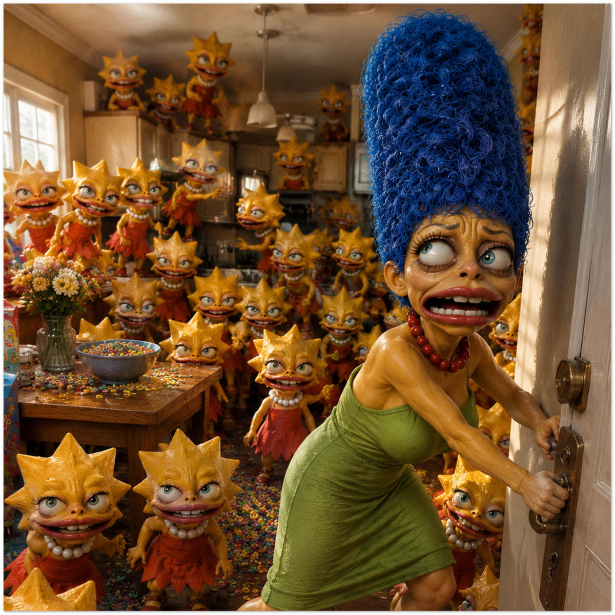 Marge Kept The Lisas In - Fine Art Poster