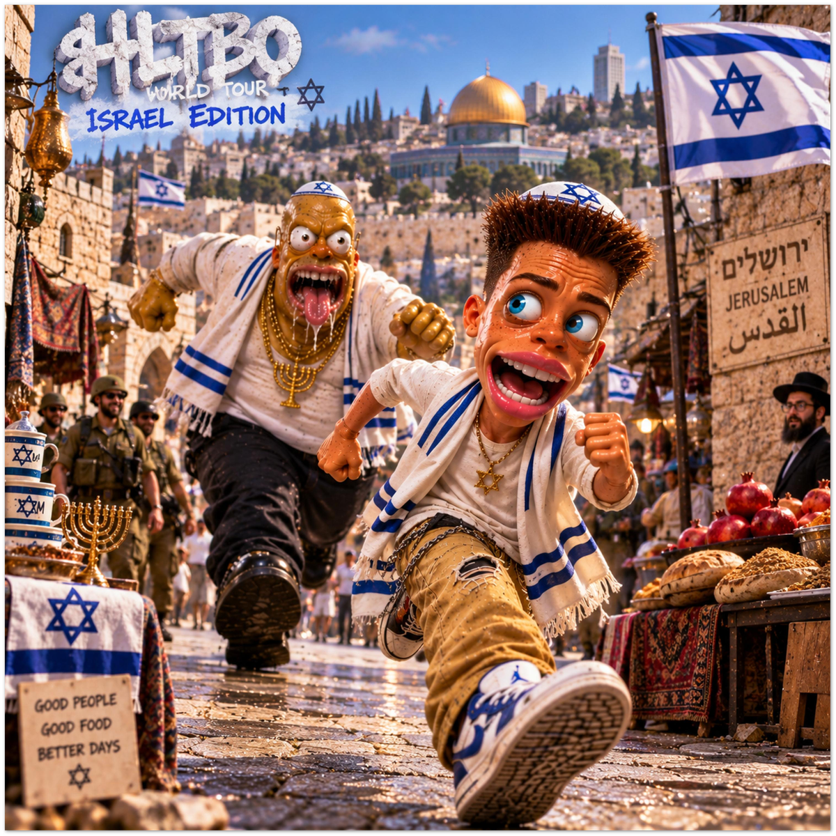 Homer Let The Barts Out (Israel Remix) - Fine Art Poster