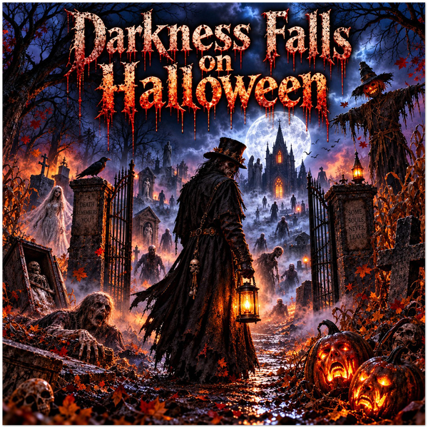Darkness Falls on Halloween - Fine Art Poster