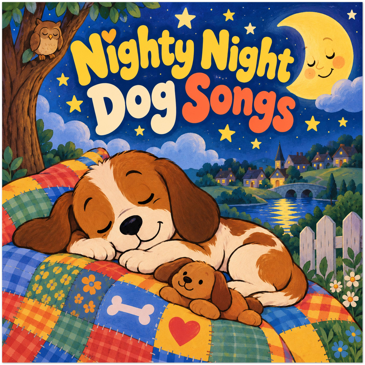 Nighty Night Dog Songs - Fine Art Poster