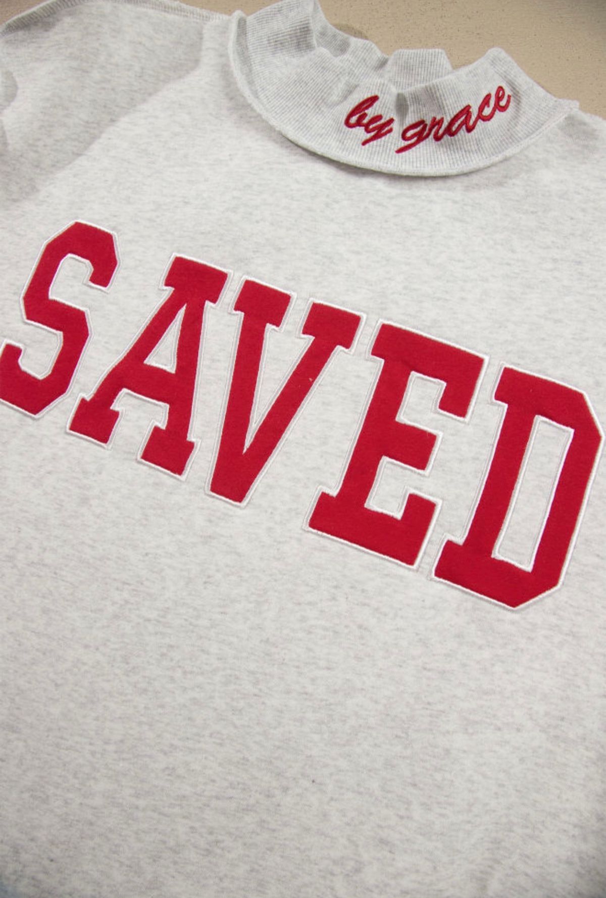 Saved By Grace Mock Neck Sweatshirt